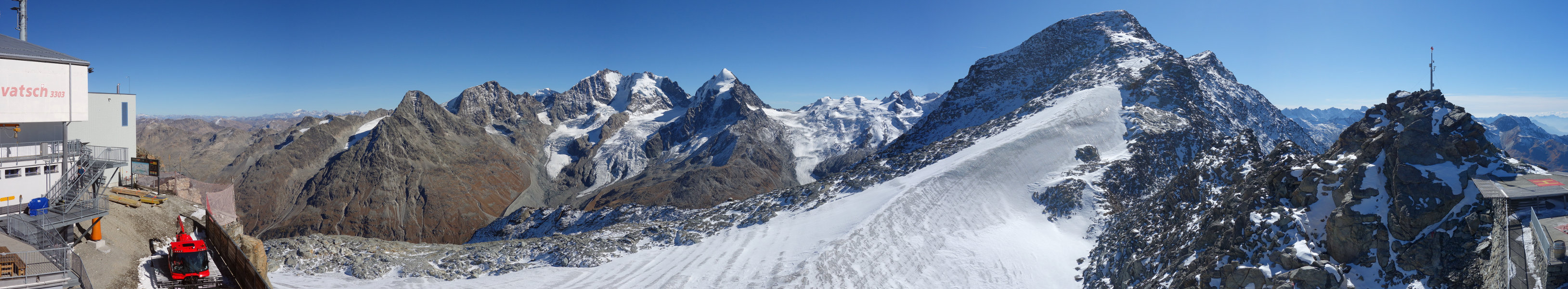 Corvatsch Bergstation gegen Süden