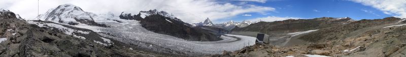 oberhalb Monte Rosa Hütte