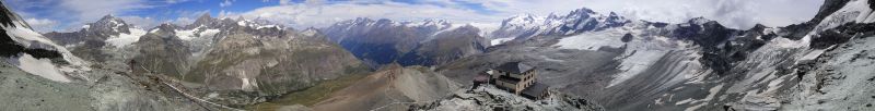Hörndlihütte am Fusse des Matterhorns